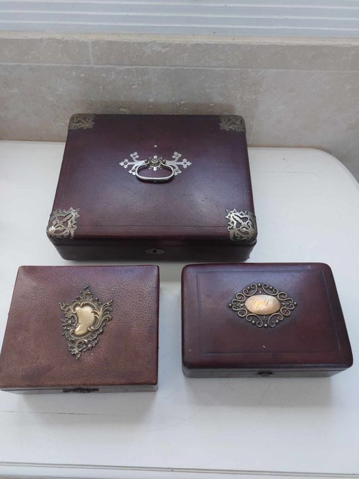 Box brass leather for sale  