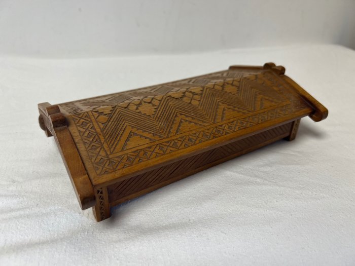 Casket carved wooden for sale  