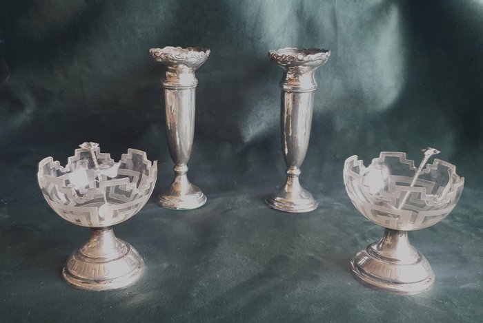 Vase set crystal for sale  