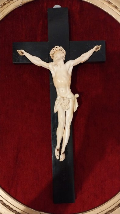 Crucifix ivory textiles for sale  