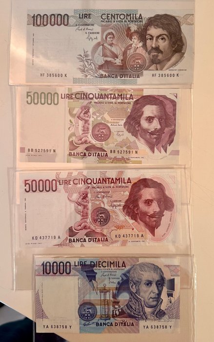 Italy. 100000 lire usato  