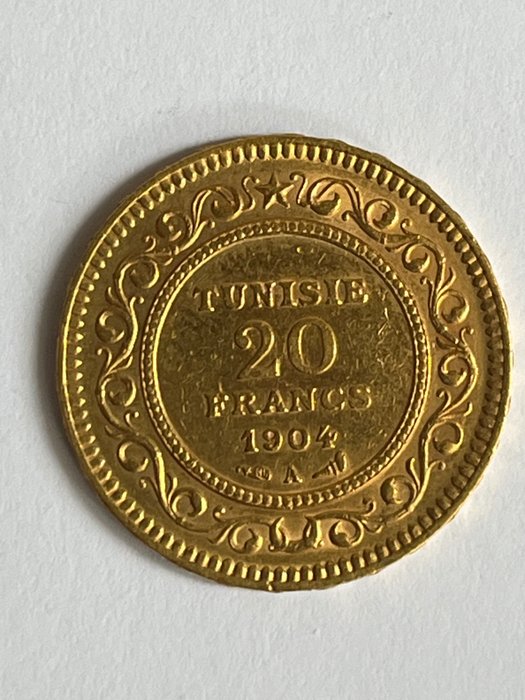 Tunisia. francs 1904 usato  