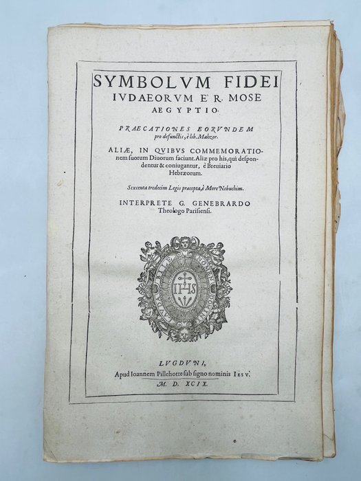 Maimónides symbolum fidei for sale  