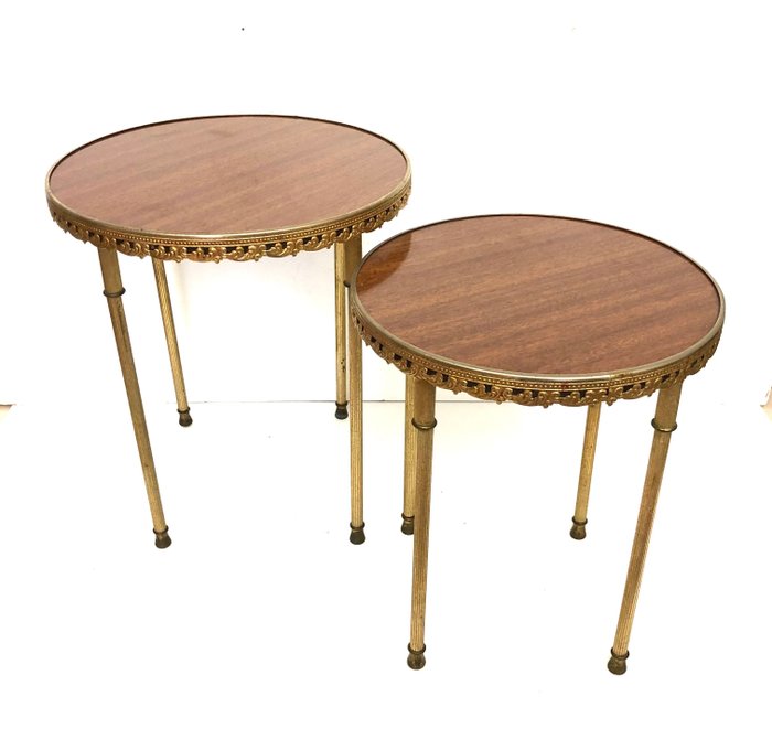 Nesting tables brass for sale  