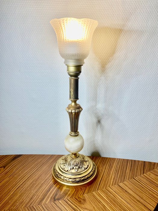 Lamp brass onyx usato  