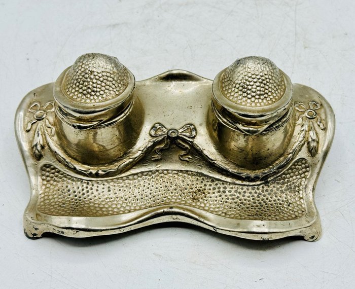Inkwell modernista silvered for sale  