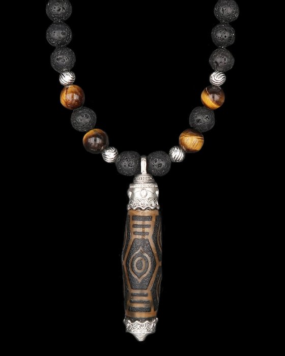 Buddhist necklace dzi for sale  
