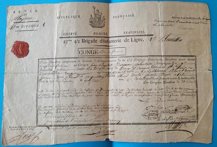 Army infantry document for sale  