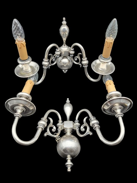 Wall sconce silvered for sale  