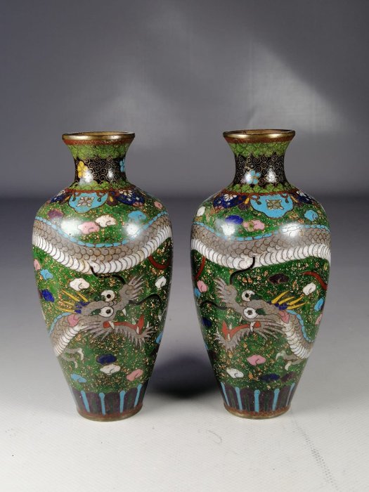 Vase enamel japan for sale  