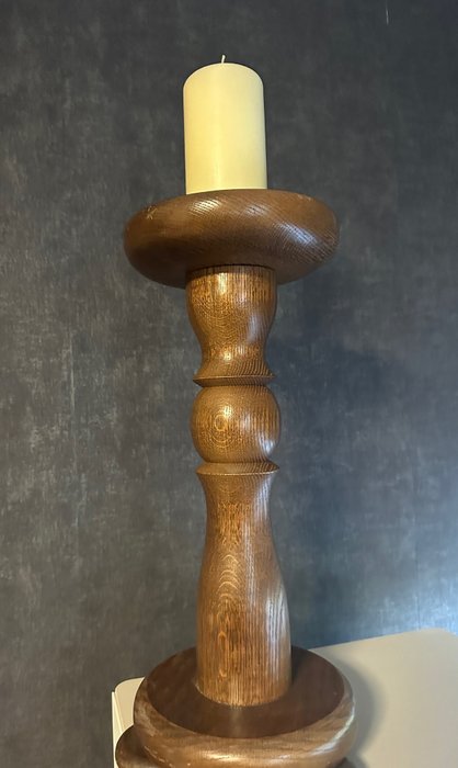Candlestick wooden candle for sale  