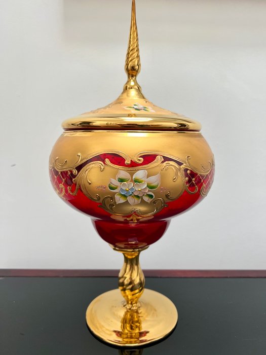 Murano lidded vase for sale  
