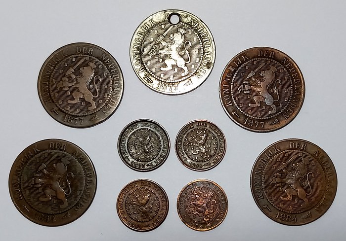 Netherlands. cents 1877 usato  