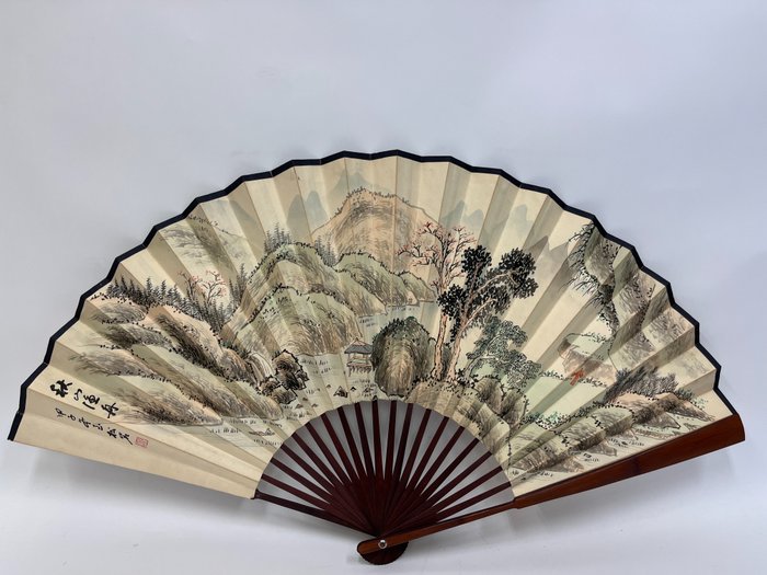 Large finished fans秋山漁� for sale  