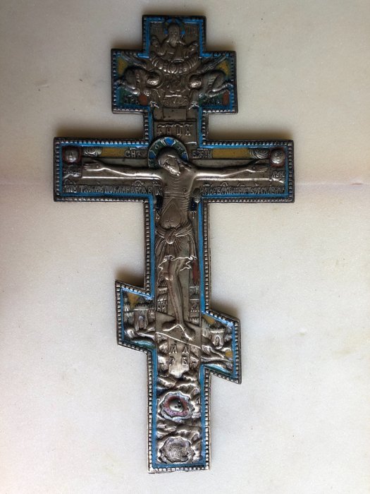 Crucifix bronze 1850 for sale  