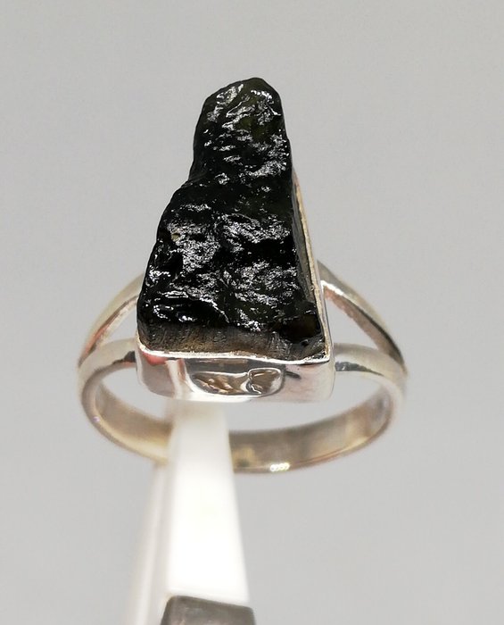 Moldavite ring 925 usato  