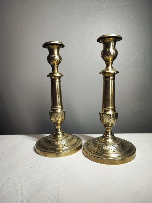Taperstick pair brass for sale  