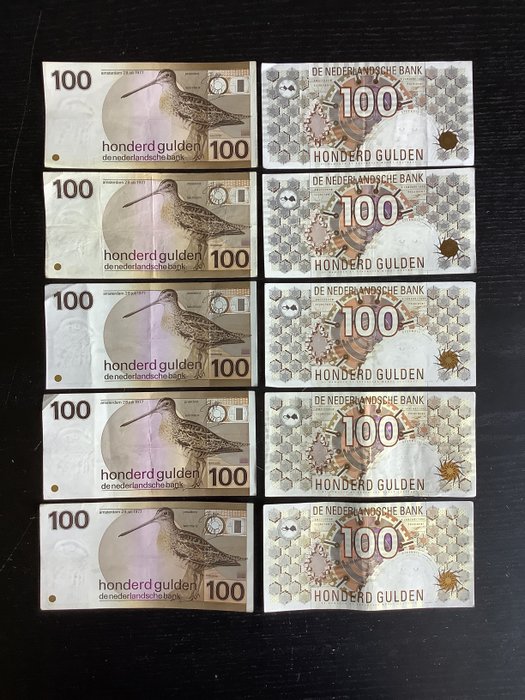 Netherlands. 100 gulden usato  
