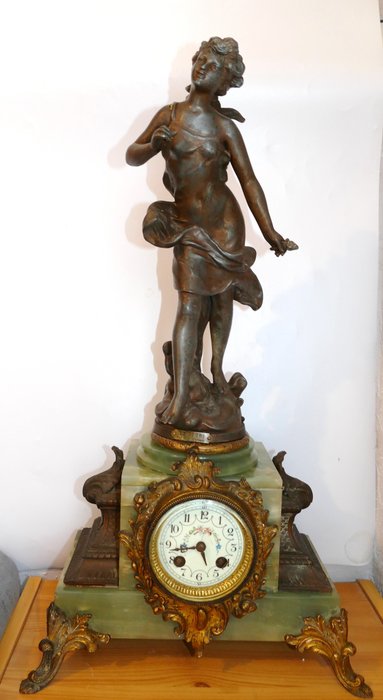 Mantel clock bronze for sale  