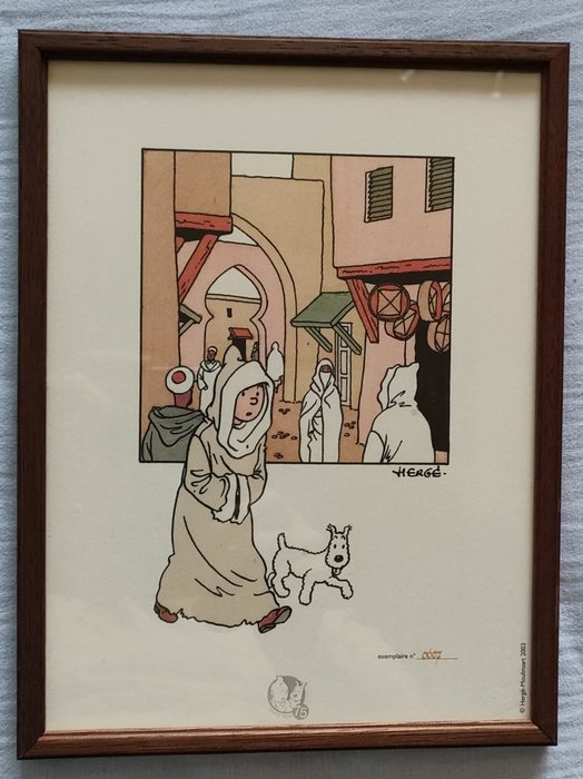 Tintin lithographie 75e d'occasion  