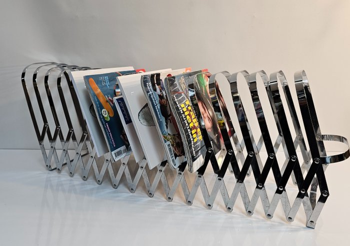 Magazine rack chrome for sale  