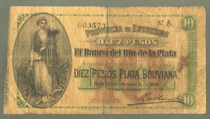 Argentina. pesos plata usato  