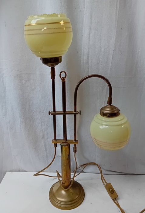 Lamp brass glass for sale  