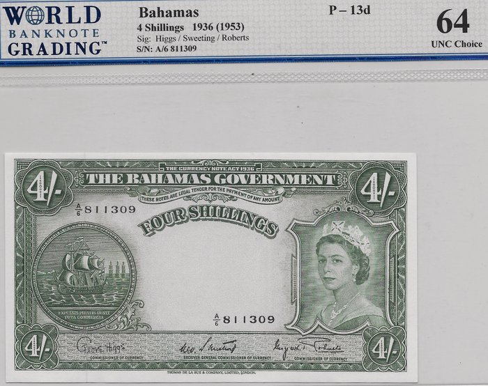 Bahamas. shillings 1936 for sale  