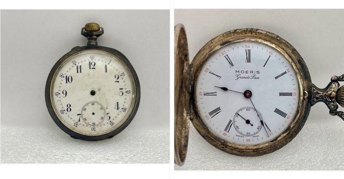 Clock antik schweizer usato  