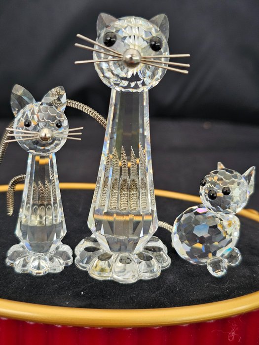 Figurine swarovski cats for sale  