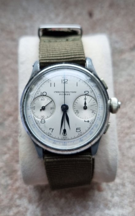 Chronographe suisse landeron for sale  