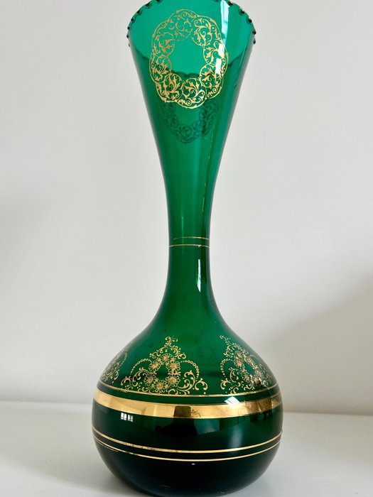 Vase glass gold for sale  