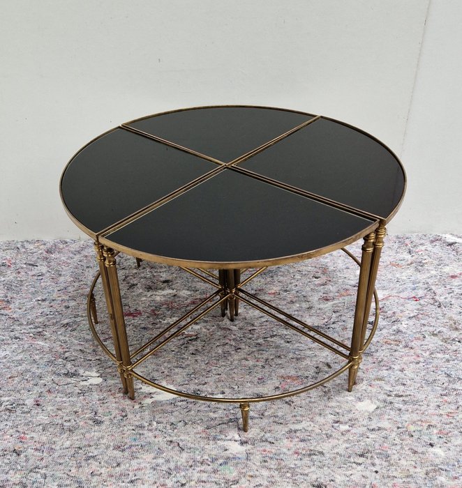 Nesting tables brass d'occasion  