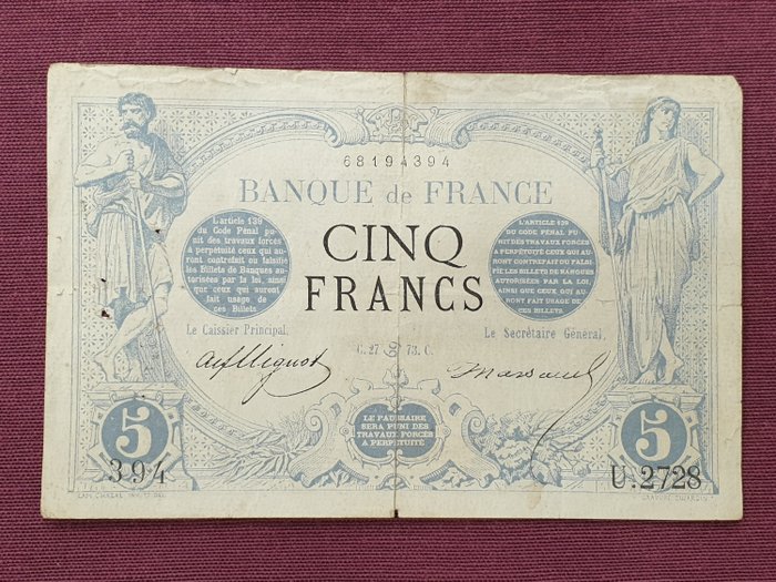 Francs noir 1873 for sale  