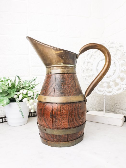 Pitcher wooden copper for sale  