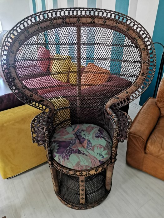 Chair wicker peacock for sale  