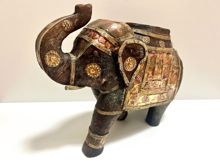 Elephant carved wood for sale  