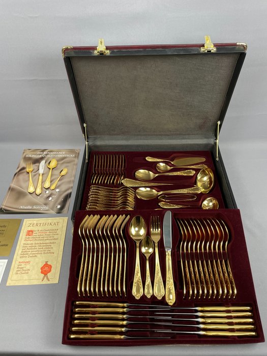 Gold cutlery nivella for sale  