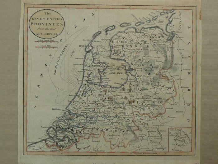 Netherlands map vii usato  