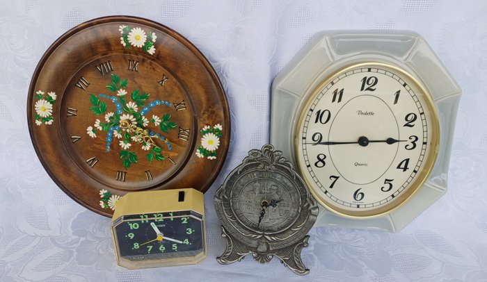 Clock ceramic wood for sale  