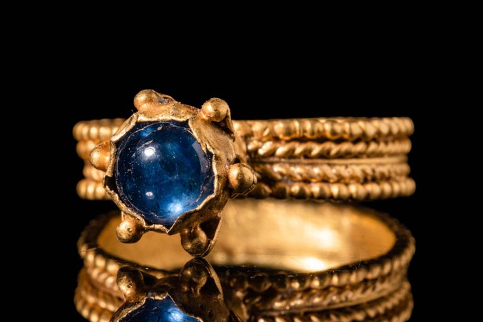 Byzantine gold sapphire for sale  
