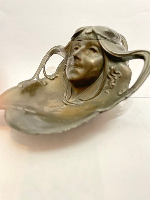 Art nouveau inkwell for sale  