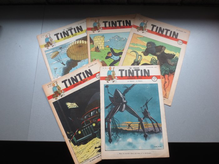 Tintin couvertures hergé d'occasion  