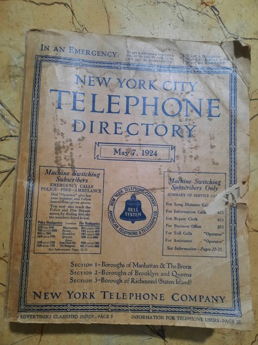 New york telephone usato  