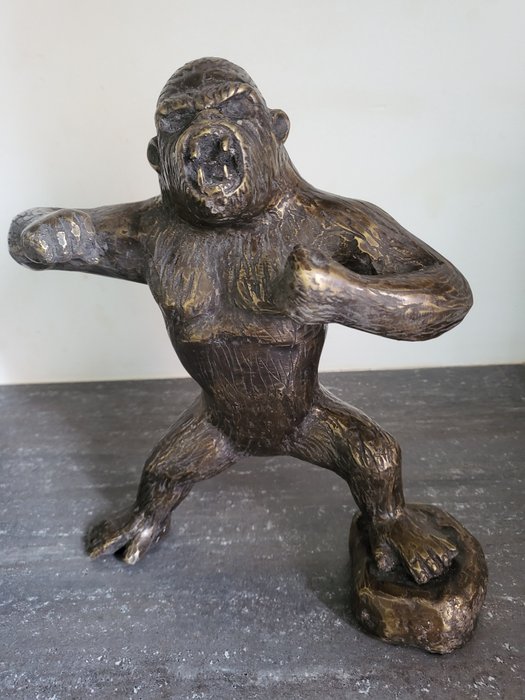 Figurine bronze gorilla usato  