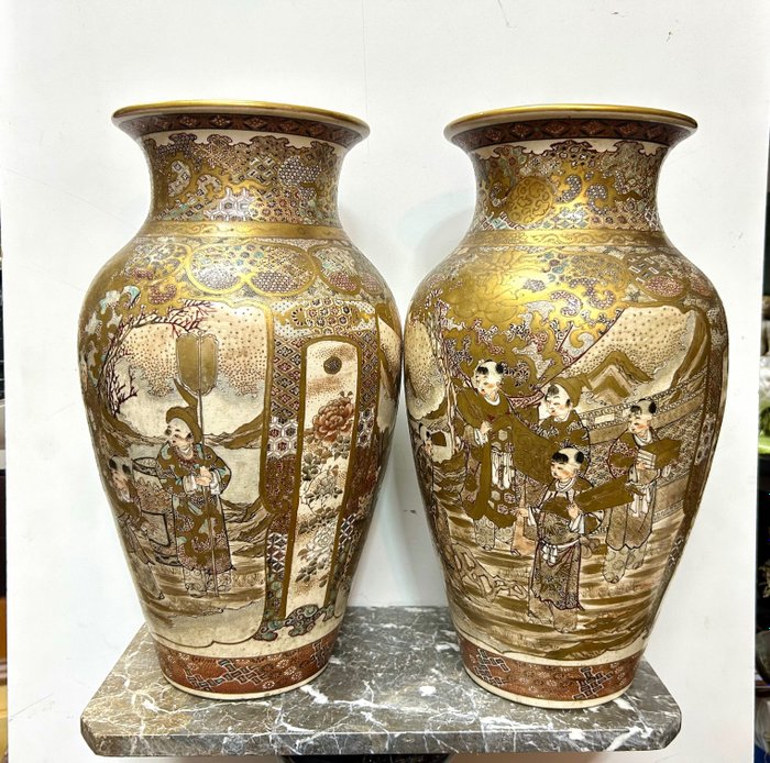 Pair vases ceramic for sale  