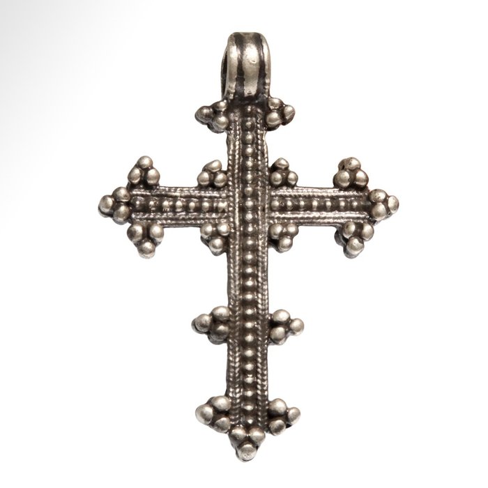 Medieval silver cross for sale  