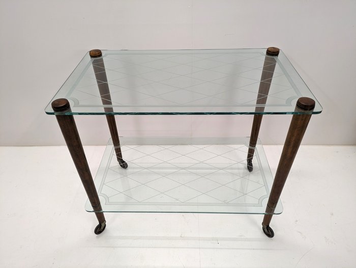Serving trolley glass for sale  