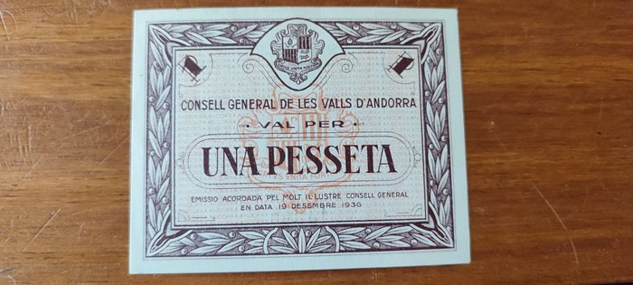Andorra. pesetas 1936 for sale  