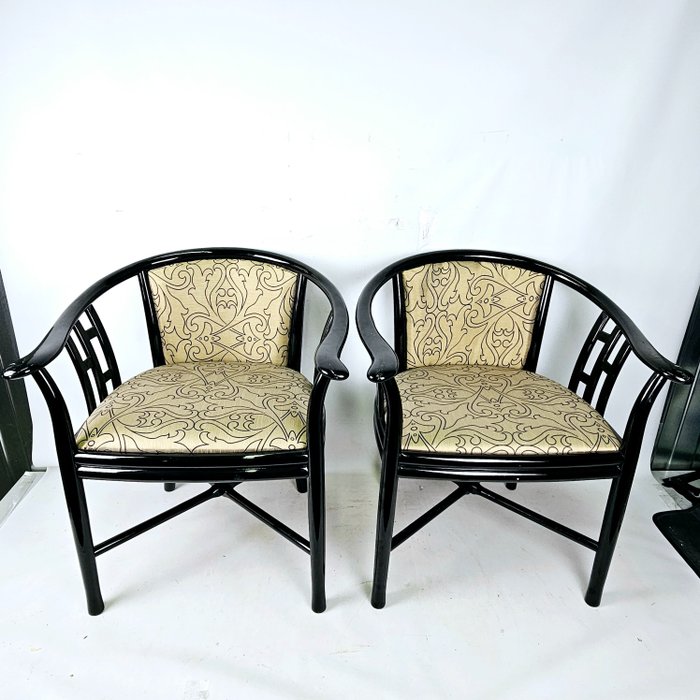 Pair black lacquered for sale  